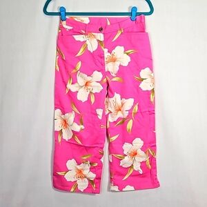 Lauren Ralph Lauren Women's Pink Hibiscus Capri Pant Size 6P.